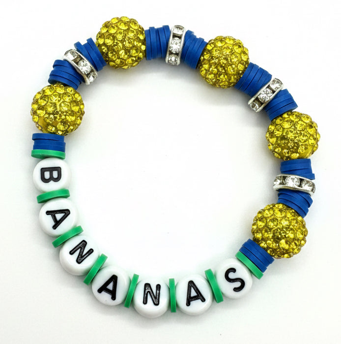 Savannah Bananas Yellow & Blue Bling Bracelet