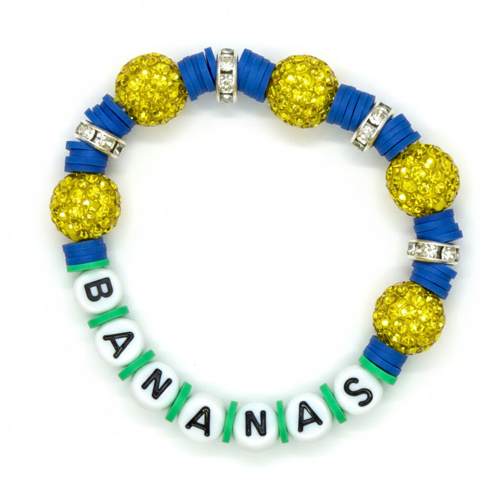 Savannah Bananas Yellow & Blue Bling Bracelet