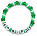 Go Birds Kelly Green Crystal Bracelet