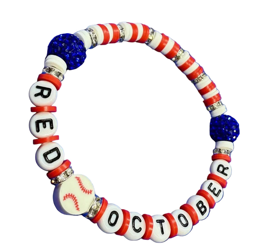 Red October Baseball Bracelet