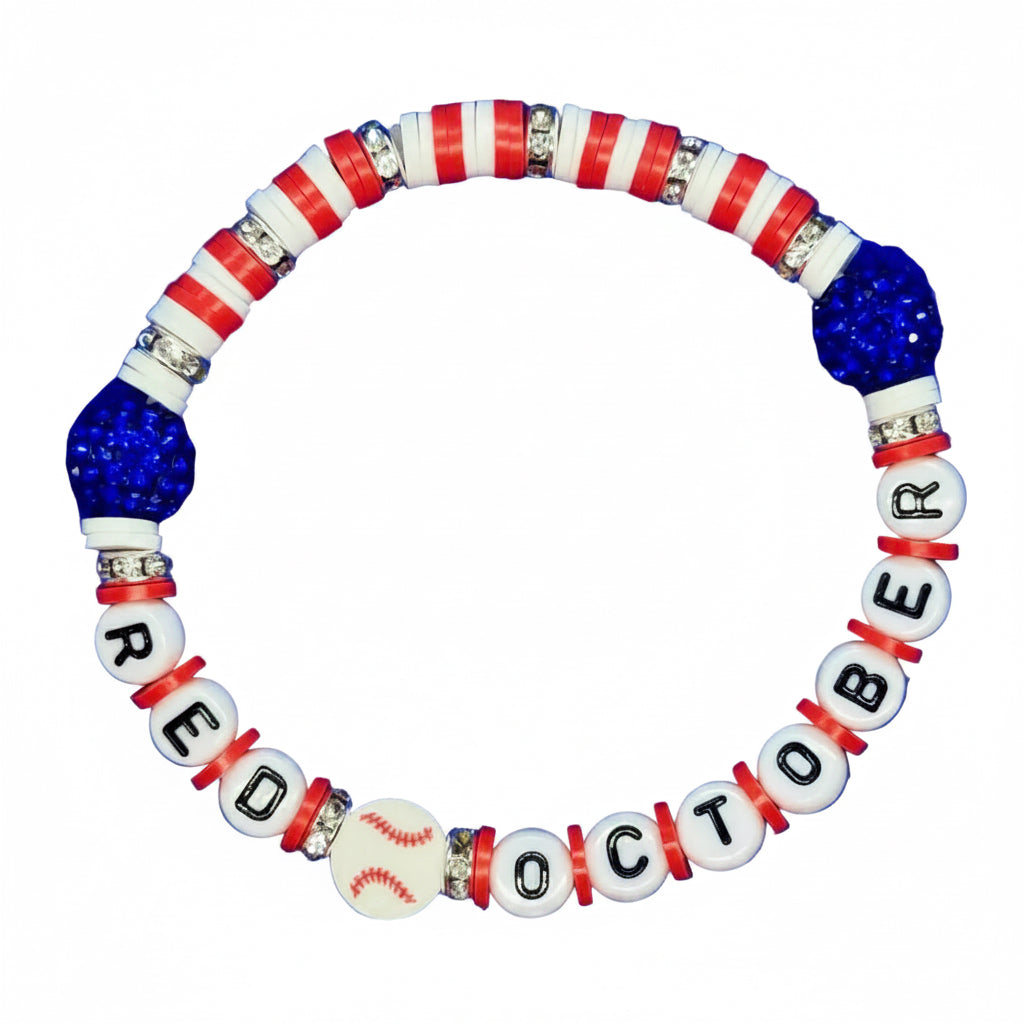Red October Baseball Bracelet